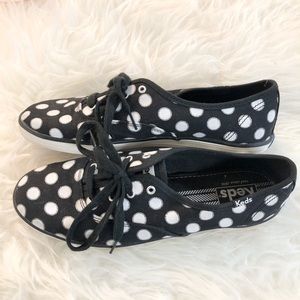 Keds womens canvas polka dot flat classic sneakers